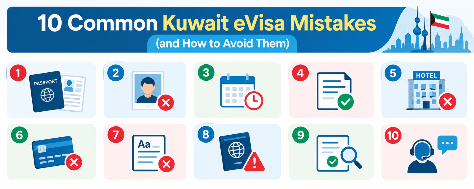 10 Common Kuwait eVisa Mistakes
