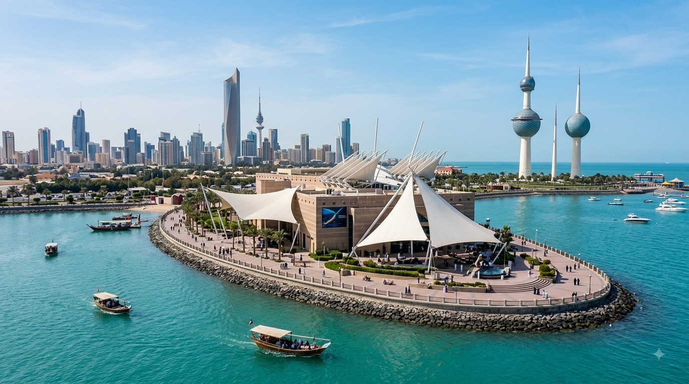 Scientific Center and waterfront setting in Kuwait